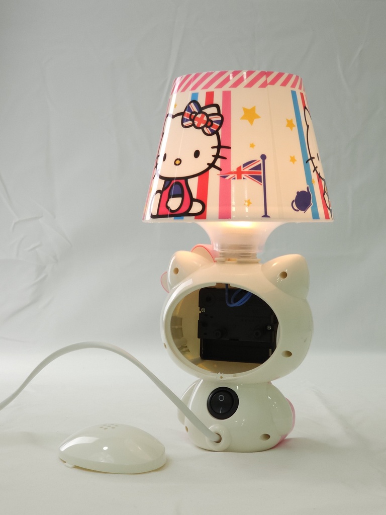 LAMPARA C/ RELOJ 13.5*13.5*26cm