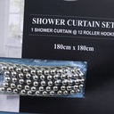 JUEGO CORTINA P/BAÑO EVA 180*180CM Y  ALFOMBRA ANTIDESLIZANTE 40*60CM POLYESTER