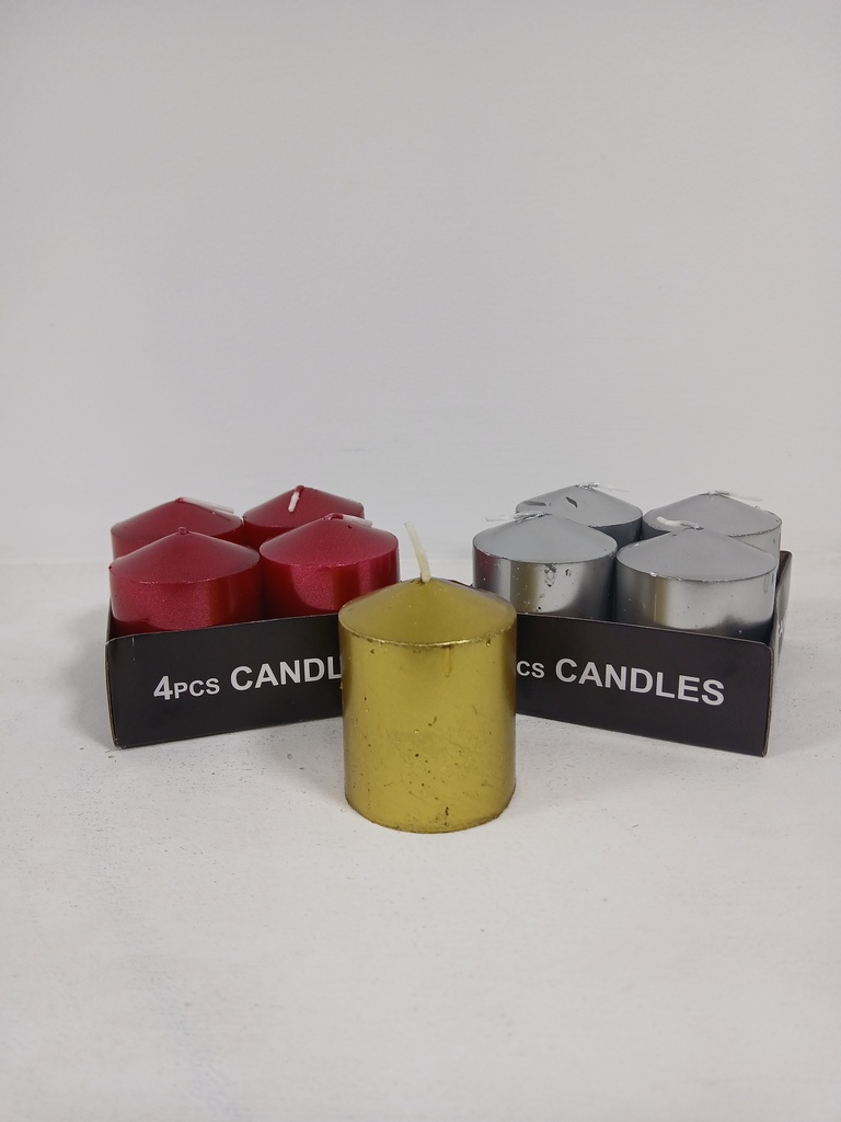 Set de 4 velas brillantes