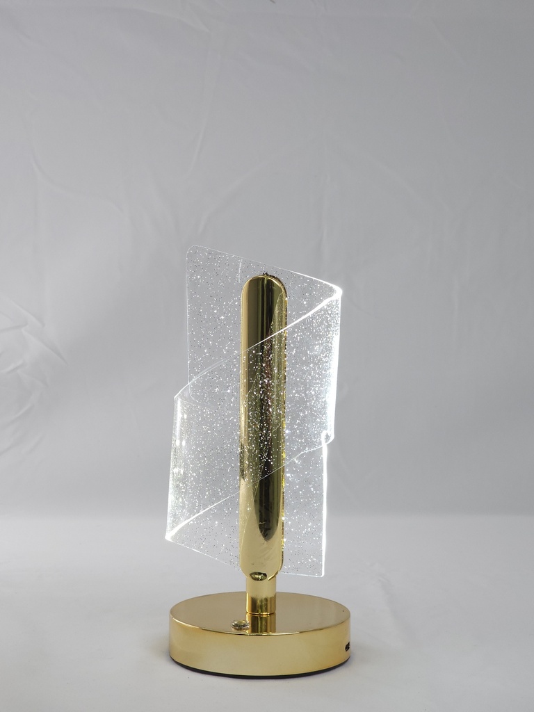 LAMPARA C/ BASE PLASTICA Y ACRILICO C/ LED DE 3  LUCES AJUSTABLES 12*10*25CM