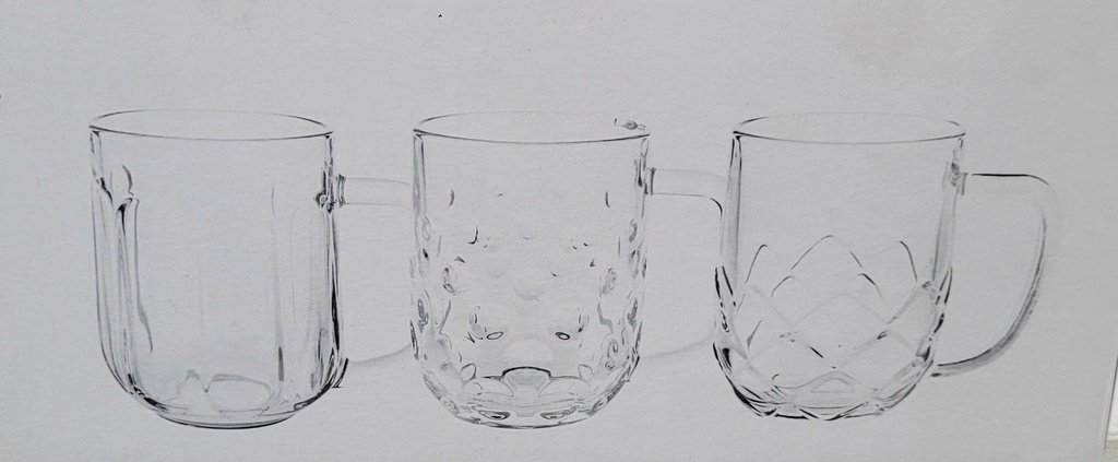 Set de 6 tazas de cristal para cerveza