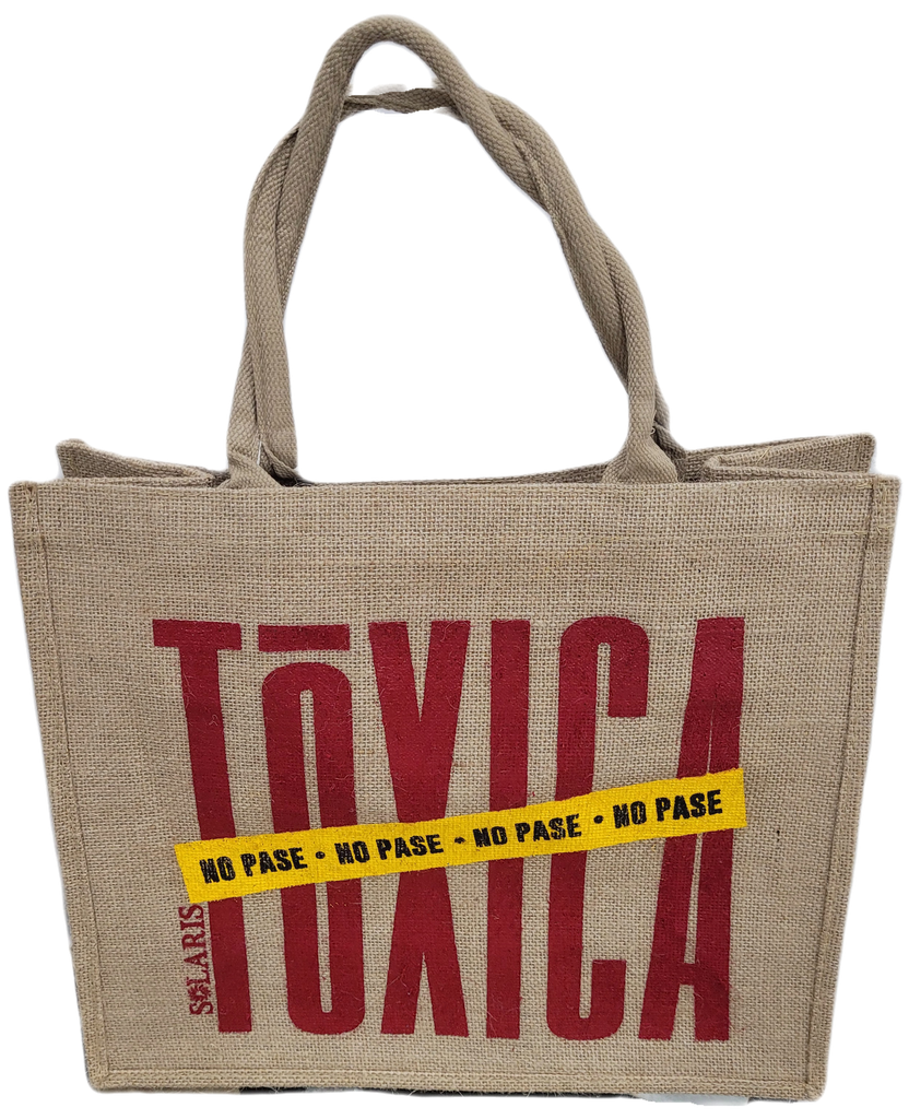 Bolso de yute tradicional con Zipper Toxica