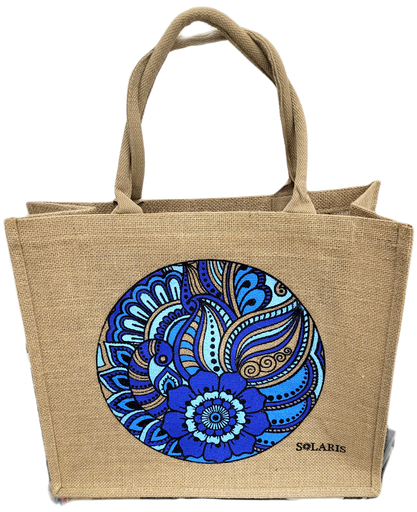 [zk6b140001] Bolso de yute tradicional con zipper Arabesco