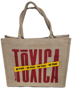 Bolso de yute tradicional con Zipper Toxica