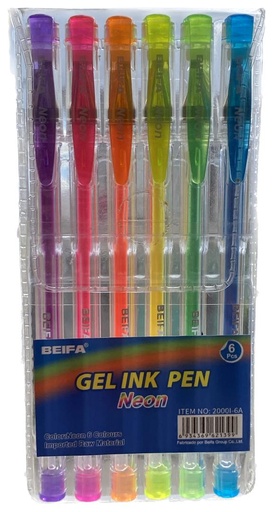 [zk8f040109] Bolígrafo de gel 6 colores