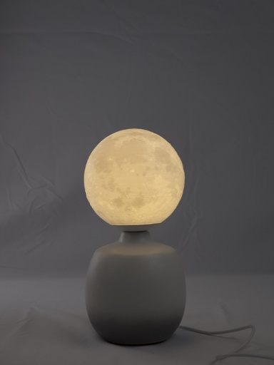 [ZK8F070155] LAMPARA C/ BASE DE PORCELANA C/ USB Y LED   11*11*24CM