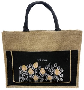 Bolso Yute con Bolsillo y Zipper Tulipan dos colores